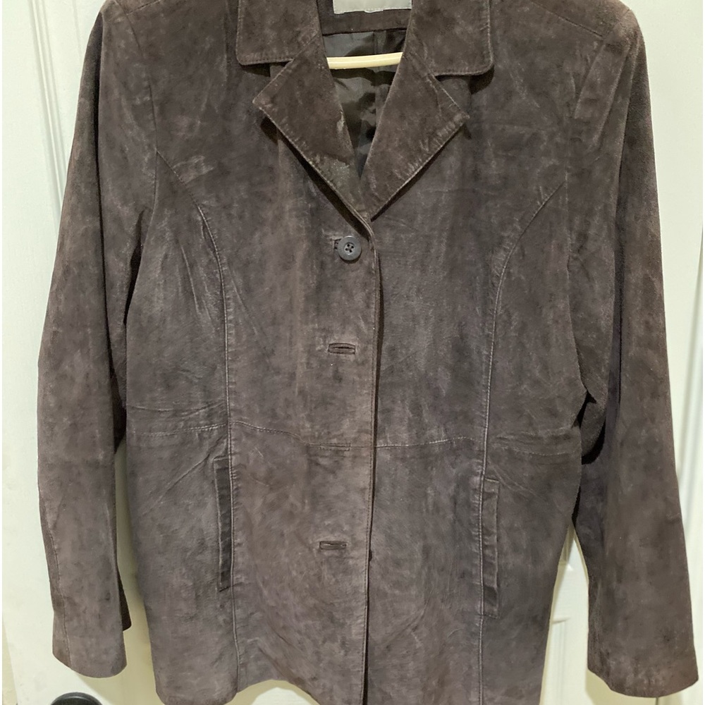 Leather suede jacket